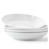 OniAnt Bone China Pasta Bowls Set of 4, 23.5oz Soup Bowls White Salad Bowl, 8 inch Pasta Bowls Lightweight Wide Shallow Kitchen Plates for Serving Dinner - Microwave Dishwasher Safe, Kitchen Gifts