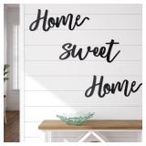 Home Sweet Home Wooden Sign Rustic Wooden Decor Wall Hanging Decor 3D Wall Art Sign for Living Room Bedroom Kitchen