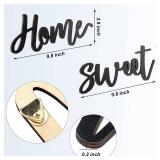 Home Sweet Home Wooden Sign Rustic Wooden Decor Wall Hanging Decor 3D Wall Art Sign for Living Room Bedroom Kitchen