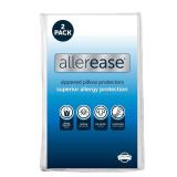 Set of 2 Standard/Queen AllerEase Pillow Protectors - Moisture Wicking, Advanced Allergy Protection - Premium Polyester, Zippered Protectors