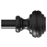 Curtain Rods for Windows 48-84 inch,3/4 inch Heavy Duty Adjustable Decorative Curtain Rod with Modern Finials,Window Rods for Bedroom, Living Room,Patio and Kitchen