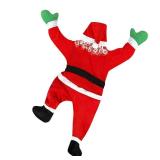 A5.6 Ft Christmas Hanging Santa Claus Decoration Life Size Climbing Santa Claus Xmas Yard Window Wall Hanging Ornament
