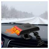 HFHYDZSW Portable Car Heater, 2-in-1 Car Defroster with 360Â° Rotation for Instant Windshield Defogging Demisting, Fast Heating & Cooling Fan for All 12V Vehicles, Trucks, RV