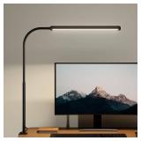 SUPERDANNY Eye-Caring LED Desk Lamp 360Â° Flexible Gooseneck Work Lamp with Desk Side Clamp Touch Control 3 Light Colors Smooth Dimming Task Lighting Reading Light for Home Office College Dorm, Blac