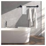Industrial Black Pipe Towel Bar, 33.4 Inch Long Bath Towel Rack, Wall Mounted Heavy Duty Thicken Bathroom Hardware Towel Holder Organizer, Rustic Towel Rails