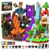 200 PCS Magnetic Blocks with Light Up Blocks - Magnetic Building Blocks, Magnetic Construction Cube Toys, STEM Sensory Learning Toys, Christmas Birthday Gifts for Toddlers Boys and Girls Age 3+