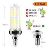 FanNicoo E12 LED Bulbs,20W LED Corn Light Bulb 150W Equivalent 2500 Lumen 6500K Cool Daylight White Non-dimmable LED Candelabra Bulbs Pack of 4
