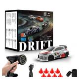 RC Drift car, 1/43 Mini Rc Drift car with Gyroscope, 2.4GHz Full Proportional Remote control Cars, 4WD High Speed Racing with Lights, Racing Tires, Model Cars Gift for Adults, Kids, Boys, Girls