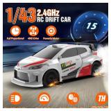RC Drift car, 1/43 Mini Rc Drift car with Gyroscope, 2.4GHz Full Proportional Remote control Cars, 4WD High Speed Racing with Lights, Racing Tires, Model Cars Gift for Adults, Kids, Boys, Girls