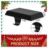 Mulbozy Christmas Stocking Holder for Mantle Set of 4, Black Christmas Stocking Hanger with Hook, Non-Slip Heavy Stocking Holders for Christmas Fireplace Mantel Decoration