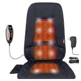 CARSHION 10 Vibration Motors, Massage Seat Cushion with Heat,Back Massager for Chair Back Massager Heated Seat Cover Massage Chair Pad for Pain Relief Home Office Use