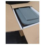 8-Piece Deep Glass Baking Dish Set with Plastic lids,Rectangular Glass Bakeware Set with Lids, Baking Pans for Lasagna, Leftovers, Cooking, Kitchen, Freezer-to-Oven and Dishwasher, Gray