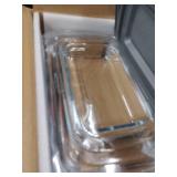 8-Piece Deep Glass Baking Dish Set with Plastic lids,Rectangular Glass Bakeware Set with Lids, Baking Pans for Lasagna, Leftovers, Cooking, Kitchen, Freezer-to-Oven and Dishwasher, Gray