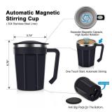 LeadYuantop Self Stirring Coffee Mug, 18 oz Automatic Magnetic Electric Mixing Cup Stainless Steel Travel Cup for Coffee, Chocolate, Milk, Tea, Office, Home, Kitchen (Deep Navy)
