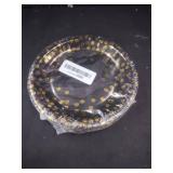 Yinbanban Stylish Paper Plates 40 Count,Eco Compostable Plates,7\" Small Paper Plates,Foil Polka Dots Black Plates Disposable Plates for Daily Use,Party,Easter, Birthday,Wedding