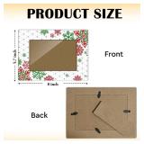 Frinalayoi Christmas Picture Frame, 4x6 Inch Xmas Snowflakes Wooden Photo Frames, Holiday Gifts for Family Friends Lovers, Christmas Winter Party Home Tabletop Decorations -002