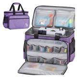 Golkcurx Sewing Machine Case with Removable Padding Pad, Tote Bag for Sewing Machine with Shoulder Strap for Most Standard Singer, Brother, Janome, Purple