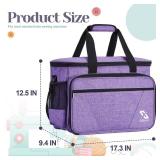 Golkcurx Sewing Machine Case with Removable Padding Pad, Tote Bag for Sewing Machine with Shoulder Strap for Most Standard Singer, Brother, Janome, Purple