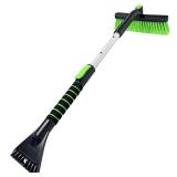 SEAAES Ice Scraper with Snow Brush for Car Windshield, Upgraded Extendable Snow Brush with Foam Grip for Truck SUV Vehicle Windows