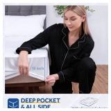 Sealy Heated Mattress Pad Full Size 54x75 Inch | Luxury Quilted Waterproof Electric Mattress Cover with 10 Heat Setting Controller & 1-12 Hours Auto Shut Off | Fit Up to 15\" Deep Pocket