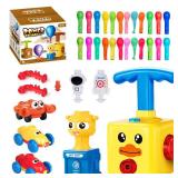 Balloon Launcher Toy Set, Balloon Powered Cars, Creative Inflatable Pump Racing Car, Scientific Experiment Intelligence Education Preschool Children