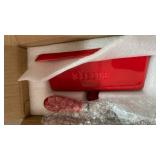 WERTIOO Butter Dish with Lid, Ceramic Butter Dish with Lid for Countertop for 1 Stick. Textured Tray for Non Slip Storage with Stainless Steel 3 in 1 Butter Spreader, Red