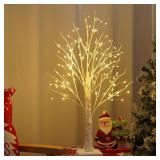 144 LED Artificial Lamp with Timer, DIY Birch Tree with Lights, USB/Battery Powered, Fairy Light Spirit Tree for Table Home Wedding Bedroom Christmas (Warm White)
