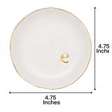 COLLECTIVE HOME - Ceramic Jewelry Tray, Decorative Trinket Dish for Rings Earrings Necklaces Bracelet Watch Keys, Birthday Mother