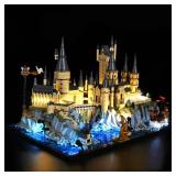 BrickSoul Light Up Kit for Lego 76419 Castle and Grounds Building Set | Upgrade Cable-Hiding Tech for Display | Lighting Accessories for Harry Potter Hogwarts Set | Not Included 76419 Model