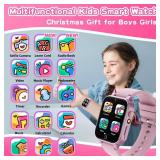 Kids Smart Watch Gift for Girls Age 5-12, 39 Games HD Touch Screen Watches with Video Camera Music Player Pedometer Flashlight 12/24 hr Educational Toys Birthday Gifts for Girls Ages 7 8 9 10