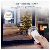 Remote Control Outlet, TESSAN Wireless Light Switch, On Off Switch Plug for Lights, Lamps, Fans, Household Appliances, 100ft RF Range, 15A/1875W(1 Remote + 1 Outlet)