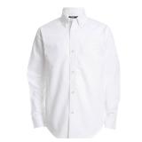 IZOD boys Long Sleeve Solid Button-down Oxford button down shirts, White, 18 US