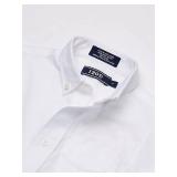 IZOD boys Long Sleeve Solid Button-down Oxford button down shirts, White, 18 US