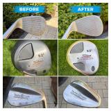 FORTIVO Golf Club Polish - Golf Club Head and Groove Cleaner, Rust Remover for Metal, Zinc, Aluminum, Steel, Easy to Use Club Cleaner, Instant Rust, Scuff and Stain Remover - 8oz