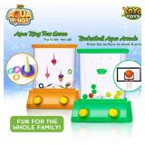 YoYa Toys Aqua Rings Handheld Water Game - Set of 2 - Water Ring Toss and Basketball Hoop Toy - Gift for Ages 3 4 5 6 7 8 9 - Nostalgic 80