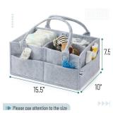 Mr. Pen- Baby Diaper Caddy Organizer, Grey, Large, Diaper Organizer, Car Diaper Caddy