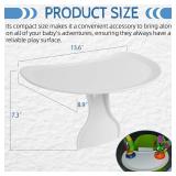 LuQiBabe Baby Booster Seat Tray Attachment Only Compatible with Bumbo Baby Infant Toddler Floor Seat Feeding Tray for Boys and Girls 3 to 12 Months - White