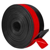 TORRAMI Silicone Door Sweep Draft Stopper 2 inch Width 20 Feet Length,Seal Insulation for Door Under Bottom, Gap, Side, Glass Shower Door, Sliding Door,Black