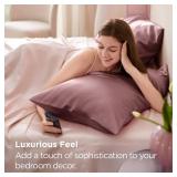 Bedsure King Size Satin Pillowcase Set of 2 - Nostalgia Rose Silky Pillow Cases for Hair and Skin with Envelope Closure, Similar to Silk Pillow Cases, Gifts for Women Men, 20x36 Inches, 2pcs