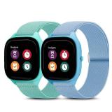 Huadea 2 Pack Stretchy Nylon Compatible with Gizmo Watch Adventrue 3 2 1/Gabb 3e 3 2 1/SyncUP Watch 2 1 & Cosmo JrTrack 5/4/3/2 SE/2/JrTrack, 20mm Soft Breathable Strap for Small Wrist