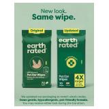 Earth Rated Dog Ear Wipes, Vet-Developed Pet Ear Wipes for Dogs & Cats, Hypoallergenic Cleaner to Remove Dirt and Wax, Wild Oat Scent, 70 Count