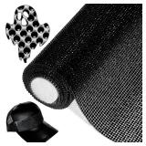 Locacrystal Bling Rhinestone Sticker DIY Home Decor B Stickers Self-Adhesive Crystal Sheet Stickers for Cars & Crafts Decoration(Black,15.8\"x39.4\")