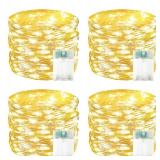 3 Pack 60 LED Fairy Lights Battery Operated with Timer, 20FT Waterproof Twinkle Lights Indoor Outdoor, Cuttable String Lights for Bedroom, Wedding, DIY, Centerpiece, Christmas Decorations (Warm White)