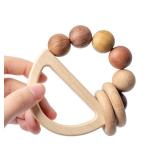 Baby Rattles 0-6 Months Wooden Toys for Babies 6-12 Months Montessori Wood Color Baby Rings for Newborn 0 3 6 12 Month Toddler Toys