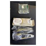 HINMAY Small Stainless Steel Serving Tongs 7-Inch Salad Tongs, Set of 3 (Silver)