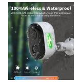 Security Cameras Wireless Outdoor, Battery Powered 2k Color Night Vision, AI Motion Detection Spotlight Siren, IP66 Weatherproof, 2-Way Talk, SD/Cloud Storage, 2.4Ghz WiFi Cameras for Home Security