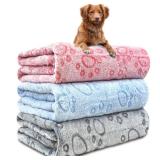 3 Pack Dog Blankets for Small Dogs, 23