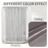 Barossa Design Shower Curtain Liner - Clear Black Premium PEVA Shower Liner with 3 Magnets and Metal Grommets, Waterproof Lightweight Standard Size Curtains for Bathroom - Translucent Black