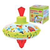 Beeqoo Fun Farm Spinning Top Tin Toy for Kids â Retro Classic Toys - Toddler Traditional Spin Tops - Metal Fidget Spinner for Kindergarten â Sensory Gyroscope - Novelty Present Party Favors