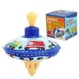 Beeqoo Retro Spinning Top Tin Toy for Kids â Fun Vehicle Classic Toys - Toddler Traditional Spin Tops - Metal Fidget Spinner for Kindergarten â Sensory Gyroscope - Novelty Gifts Party Favors